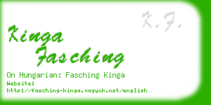 kinga fasching business card